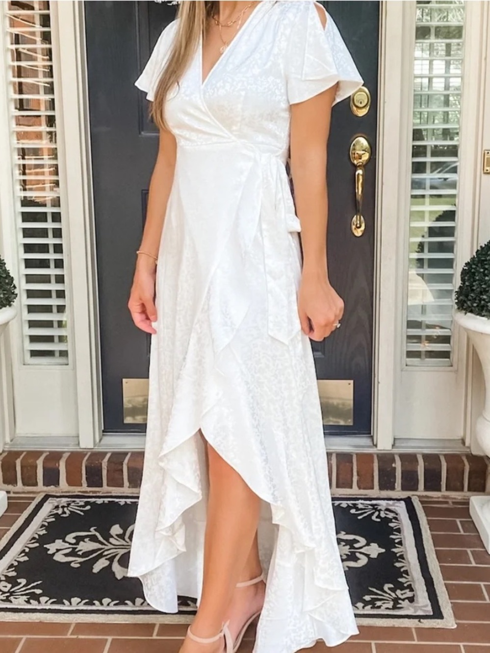 Altar’d state flowy satin maxi dress